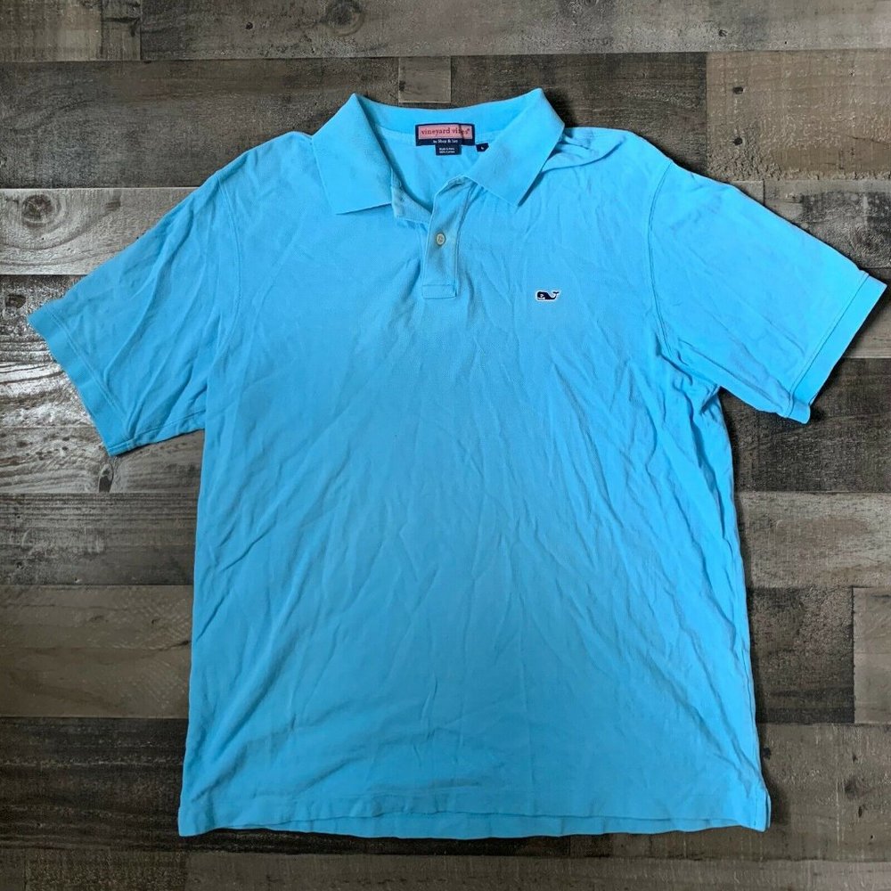 MEN’S LIGHT BLUE VINEYARD VINES POLO SHIRT L